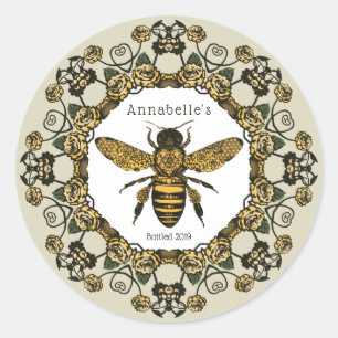 Étiquette de miel victorien