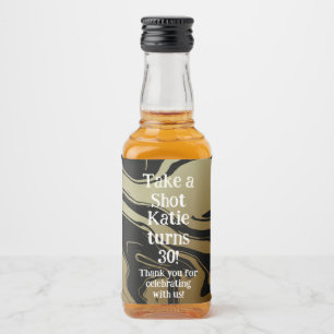 Étiquette de mini bouteille de whisky pour anniver