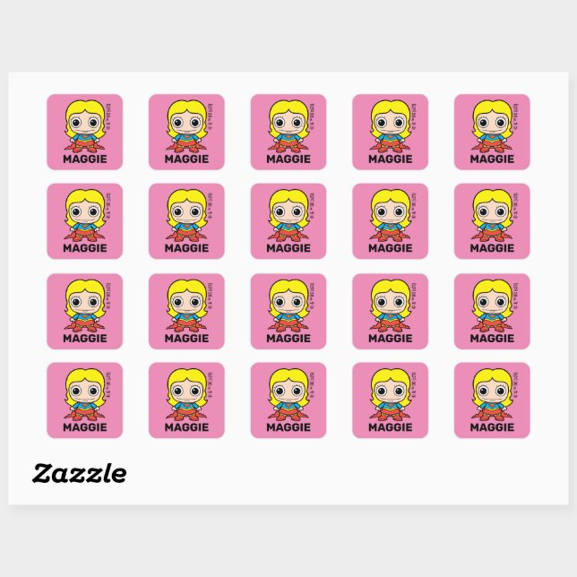 Étiquette de mini-superfille personnalisé (Feuille)