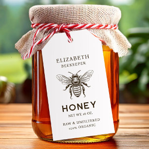 Étiquette de mise en conserve d'abeille à miel de 