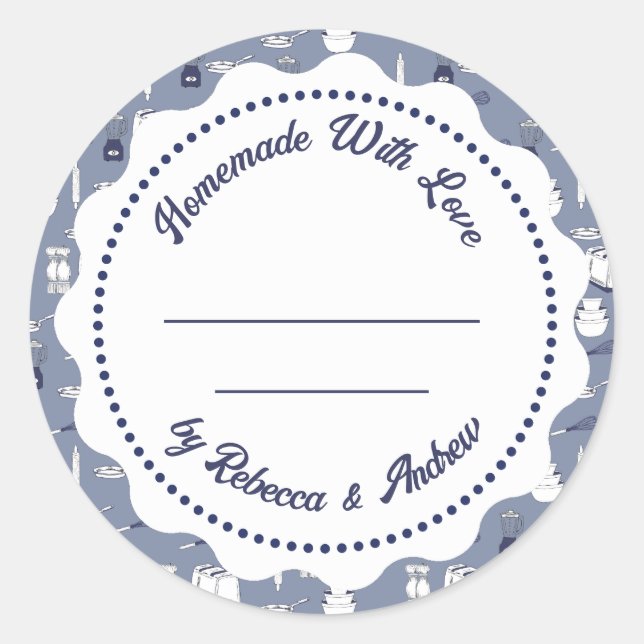 Étiquette de mise en conserve de confiture | Pot M (Devant)