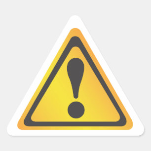 Étiquette de mise en garde jaune