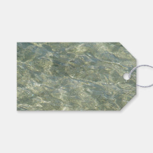 Étiquette de motif d'eau grise