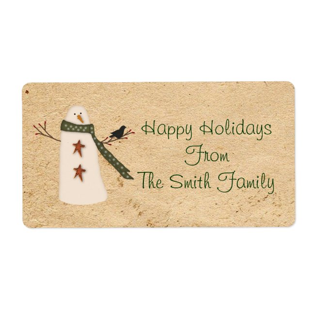 Étiquette de neige primitif (Devant)