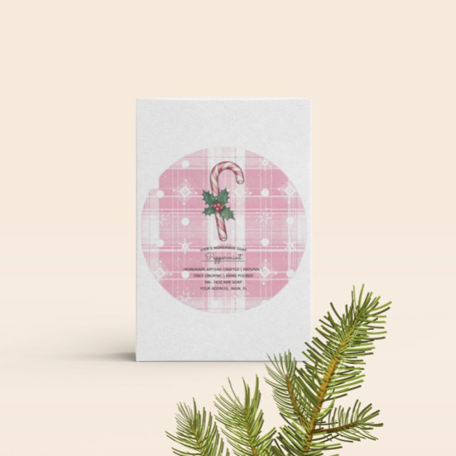 Étiquette de Noël à la menthe de Noël (Créateur téléchargé)