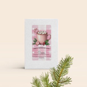 Étiquette de Noël au cacao pour entreprise de savo