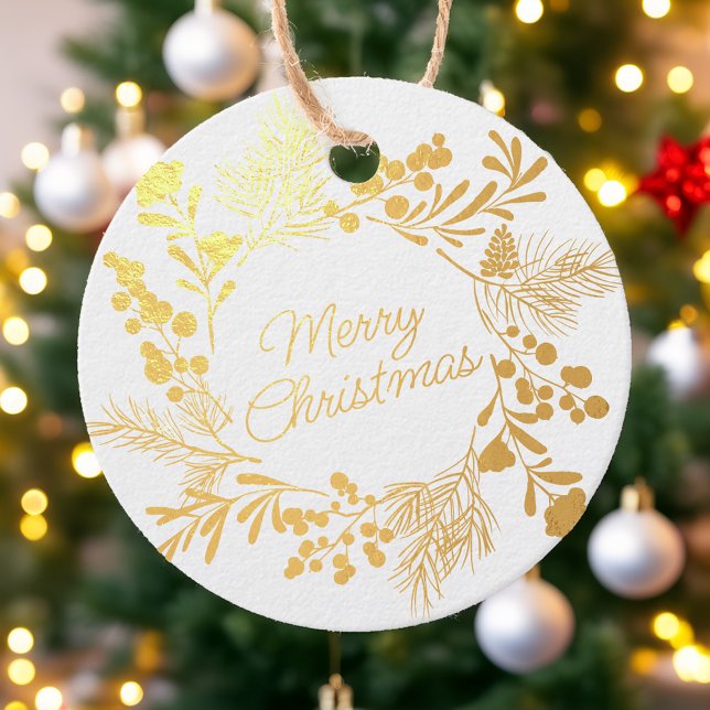 Étiquette de Noël Couronne en Feuille d'Aluminium  (Créateur téléchargé)