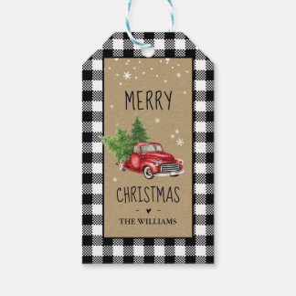 Étiquette de Noël en noir et blanc