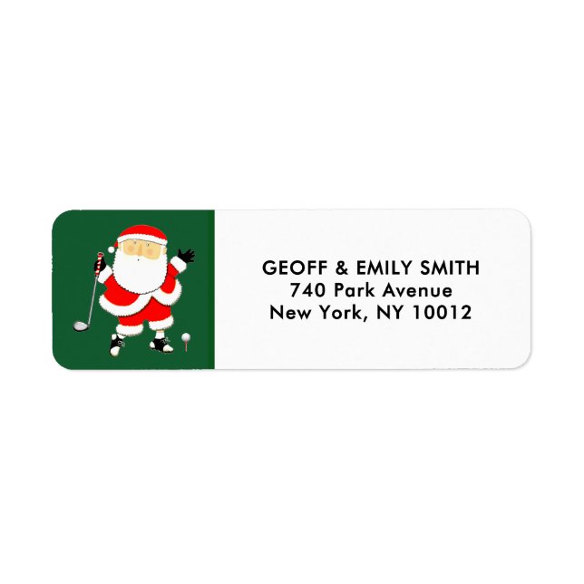 Étiquette de Noël pour Golf (Devant)