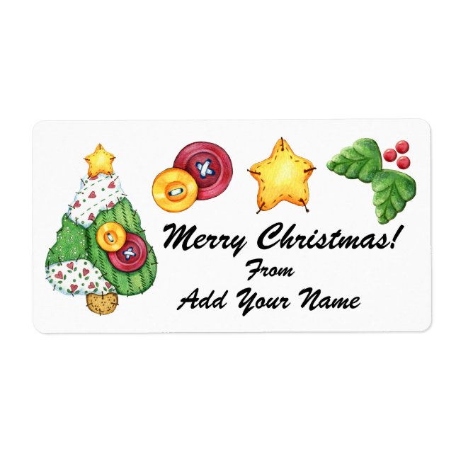 Étiquette de Noël - SRF (Devant)