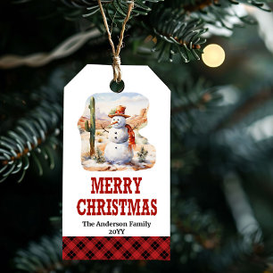 Étiquette de Noël western rustique avec cheval et