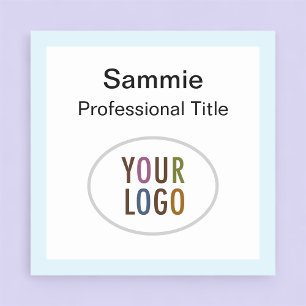 Étiquette de nom carrée Logo Épingle ou Magnétique