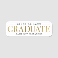 Étiquette de nom de la graduation de la balise