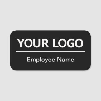 Étiquette de nom de l'employé Logo personnalisé Pl