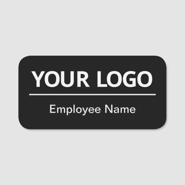 Étiquette de nom de l'employé Logo personnalisé Pl (Devant)