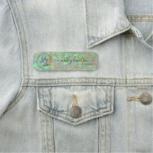 Étiquette de nom d'entreprise Green Opal