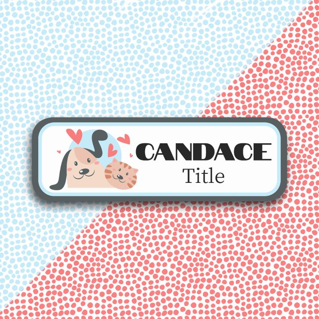 Étiquette de nom d'entreprise pour animaux (Créateur téléchargé)