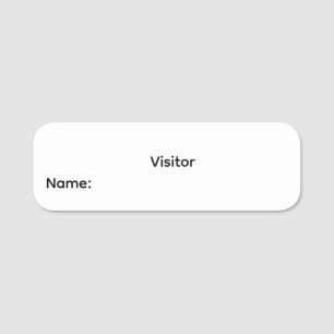 Étiquette de nom effaçable à sec réutilisable pour