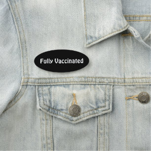 Étiquette de nom entièrement vacciné