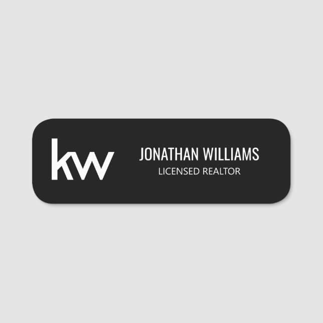 Étiquette de nom Keller Williams (Devant)