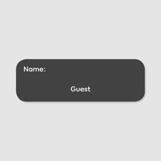 Étiquette de nom pour invité (Devant)