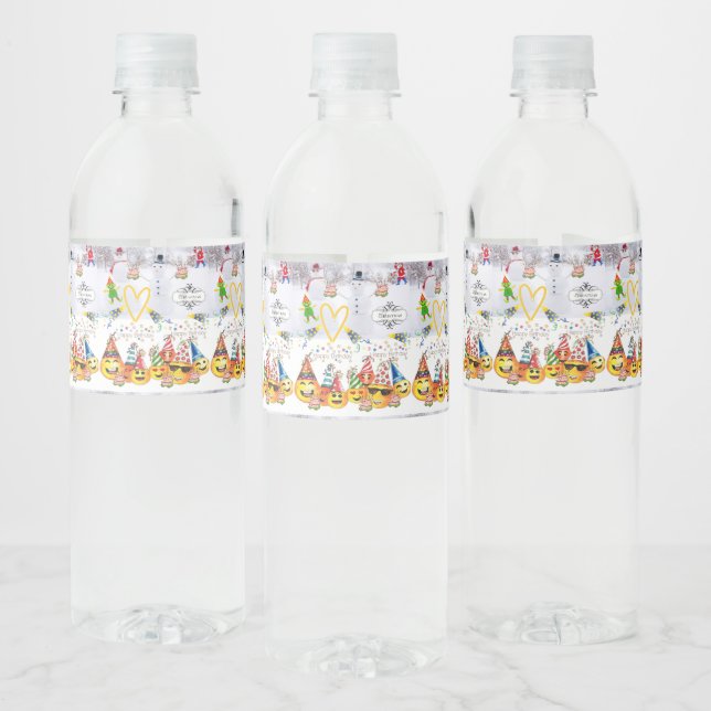 Étiquette de nourriture et de boissons Joyeux Noël (Bouteilles)