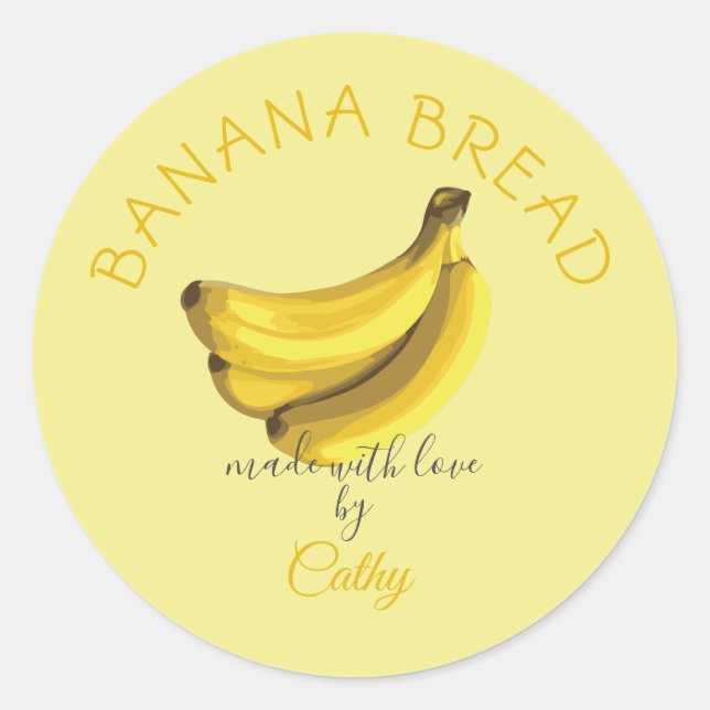 Étiquette de pain de banane fait maison (Devant)