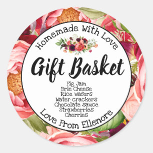 Étiquette de panier cadeau