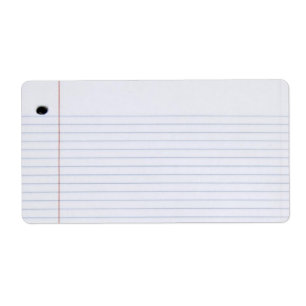 Étiquette de papier de carnet