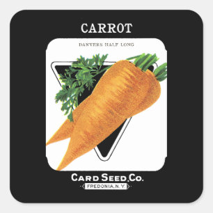 Étiquette de paquets de graines de carottes