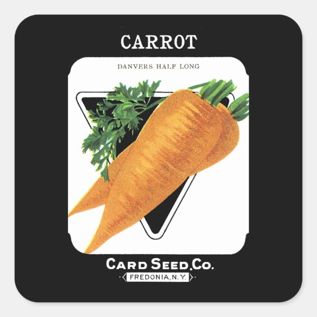 Étiquette de paquets de graines de carottes (Devant)