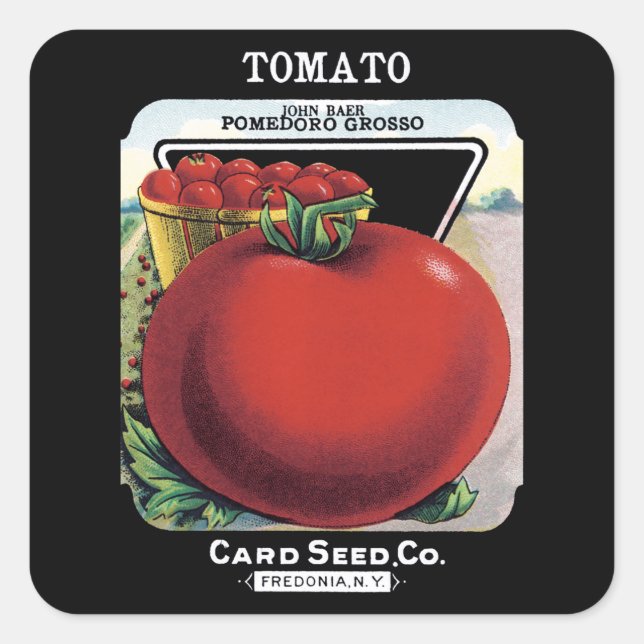 Étiquette de paquets de graines de tomate (Devant)