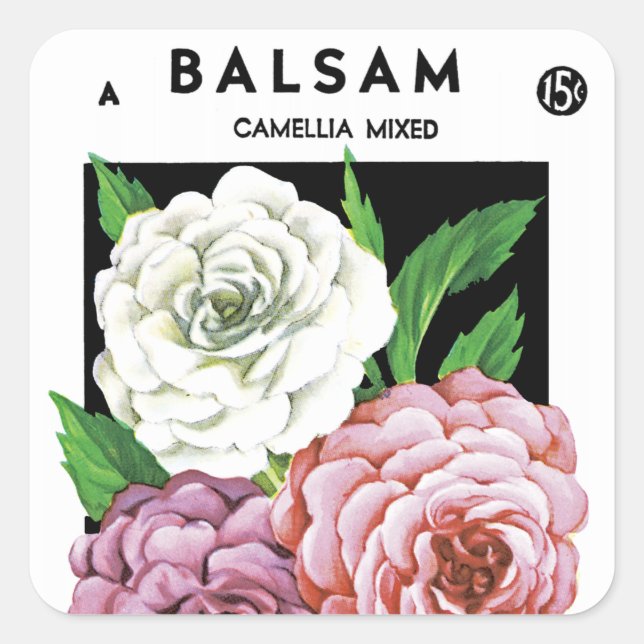 Étiquette de paquets de semences Balsam (Devant)