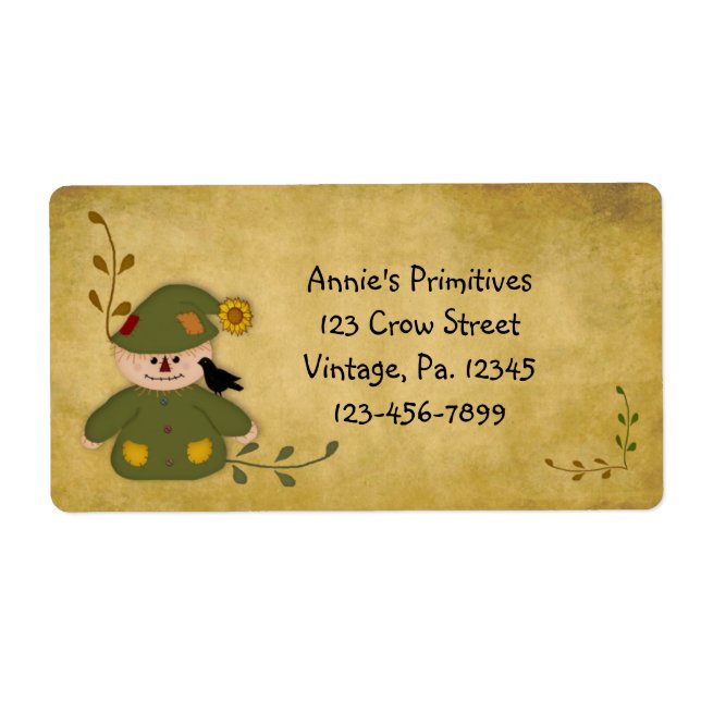 Étiquette de pays Scarecrow (Devant)