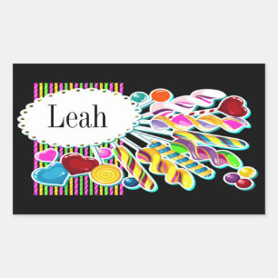 Étiquette de Personnaliser Monogramme Candy