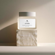 Étiquette de petit pot de crème pour le visage