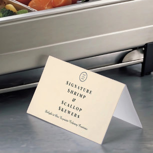 Étiquette de plats buffets de marque de logo perso
