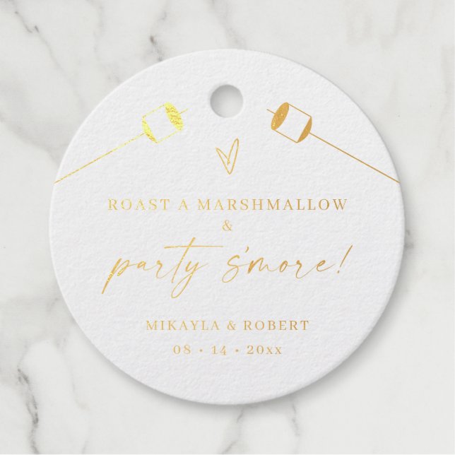 Étiquette de pochette de kit de S'mores pour maria (Devant)
