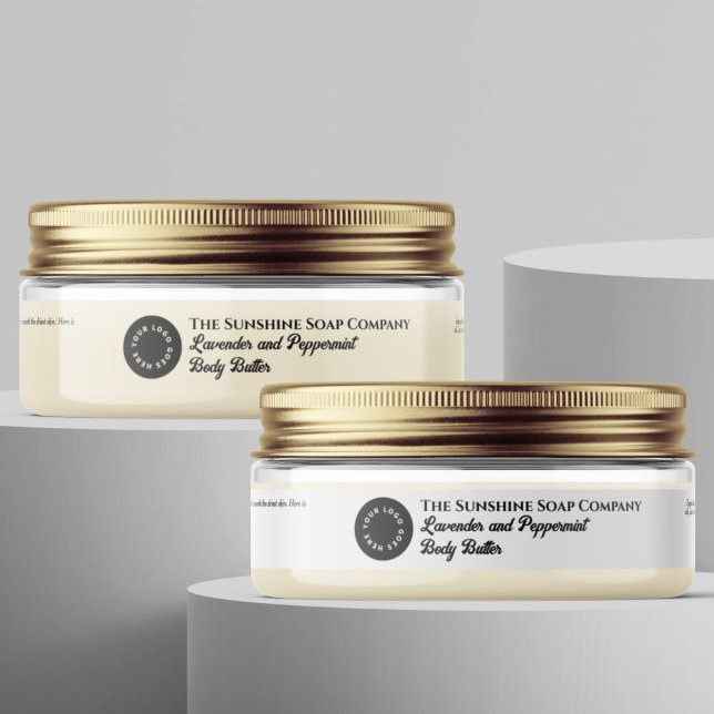 Étiquette de pot cosmétique imperméable blanc 0,75 (Créateur téléchargé)