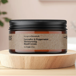 Étiquette de pot de cosmétiques kraft moderne 1 x 