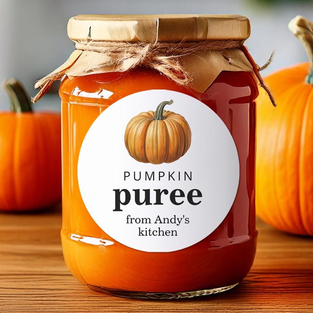 Étiquette de potiron en purée fait maison  (Créateur téléchargé)