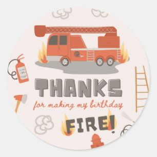 Étiquette de préférence pour camion-feu   Sticker 