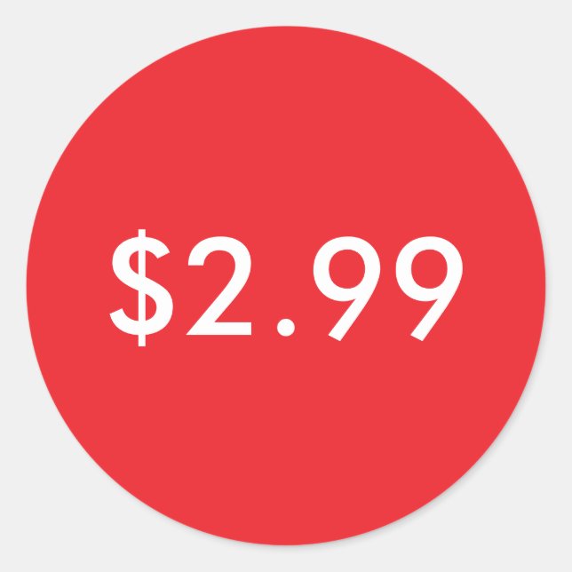 Étiquette de prix (Devant)