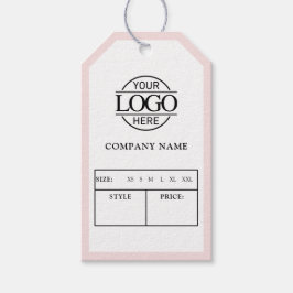 Étiquette de prix de logo d'entreprise rose modern