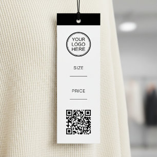 Étiquette de prix de produit moderne avec code QR