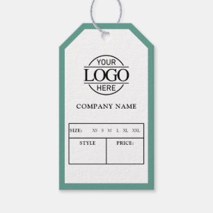 Étiquette de prix de vêtement avec logo d'entrepri