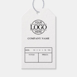 Étiquette de prix de vêtement avec logo d'entrepri