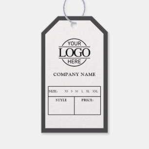 Étiquette de prix de vêtement avec logo d'entrepri