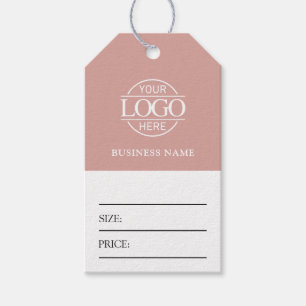 Étiquette de prix de vêtements avec logo d'entrepr