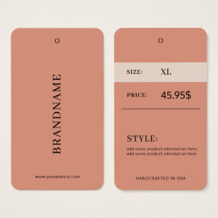 Étiquette de prix de vêtements moderne minimaliste